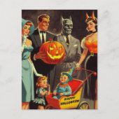 Vintage Halloween-Illustration Postkarte (Vorderseite)