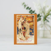 Vintage Halloween-Illustration Postkarte (Stehend Vorderseite)