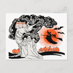 Vintage Halloween-Illustration Postkarte