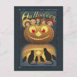 Vintage Halloween-Illustration Postkarte