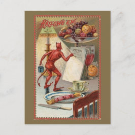 Vintage Halloween-Illustration Postkarte