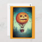 Vintage Halloween-Illustration Postkarte (Vorne/Hinten)
