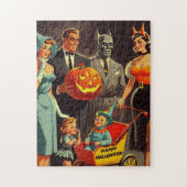 Vintage Halloween-Illustration Puzzle (Vertikal)