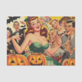 Vintage Halloween-Illustration Seidenpapier (Vorderseite)