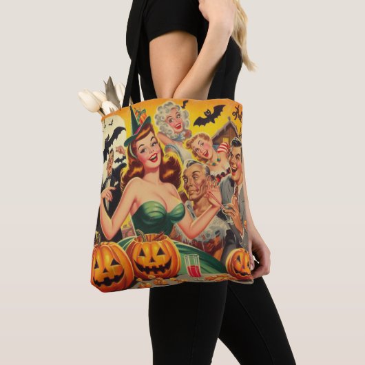 Vintage Halloween-Illustration Tasche (Von Nahem)