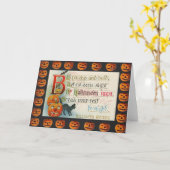 Vintage Halloween Imp Karte (Gelbe Blume)