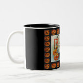 Vintage Halloween-Imps Zweifarbige Tasse (Links)