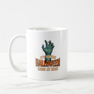 Vintage-Halloween-Inside-My-Heart-Monster-Hand-Des Kaffeetasse