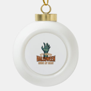 Vintage-Halloween-Inside-My-Heart-Monster-Hand-Des Keramik Kugel-Ornament