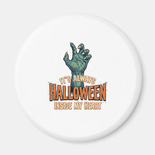 Vintage-Halloween-Inside-My-Heart-Monster-Hand-Des Magnet