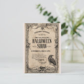 Vintage Halloween Invitation🎃🏴‍☠️ Postkarte (Stehend Vorderseite)