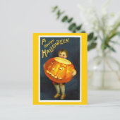 Vintage Halloween JOL Postkarte (Stehend Vorderseite)