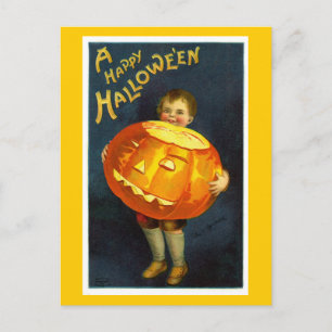 Vintage Halloween JOL Postkarte