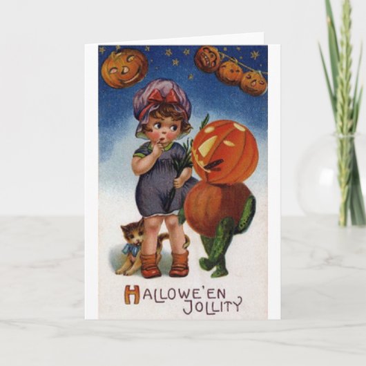 Vintage Hallowe'en Jolility Halloween-Karte Karte (Vorderseite)