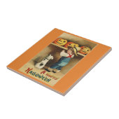 Vintage-Halloween-Junge Fliese (Seite)