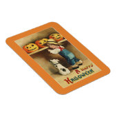 Vintage-Halloween-Junge Magnet (Rechte Seite)