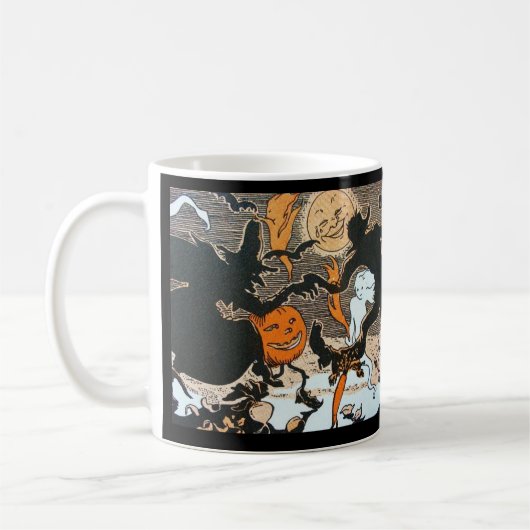 Vintage Halloween-Kaffee-Tasse Kaffeetasse (Links)