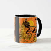 Vintage Halloween-Kaffee-Tasse Tasse (VorderseiteRechts)