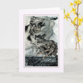 Vintage Halloween Karte (Gelbe Blume)