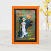 Vintage Halloween-Karte "Blick " Karte (Gelbe Blume)