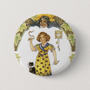 Vintage Halloween-Karte Button