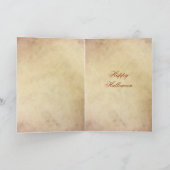 Vintage Halloween-Karte, Hexenkreis Karte (Innenseite)