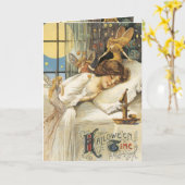 Vintage Halloween-Karte Karte (Gelbe Blume)