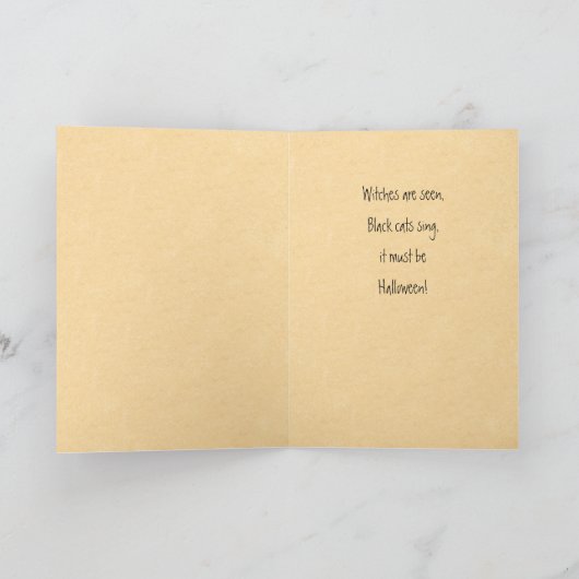 Vintage Halloween-Karte Karte (Innenseite)