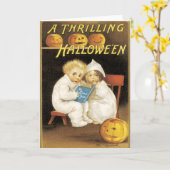 Vintage Halloween-Karte Karte (Gelbe Blume)