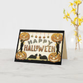 Vintage Halloween-Karte Karte (Gelbe Blume)