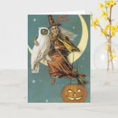 Vintage Halloween-Karte Karte (Gelbe Blume)