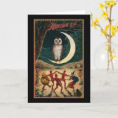 Vintage Halloween-Karte Karte (Gelbe Blume)