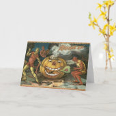 Vintage Halloween-Karte Karte (Gelbe Blume)