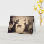 Vintage Halloween-Karte Karte (Gelbe Blume)