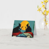 Vintage Halloween-Karte Karte (Gelbe Blume)