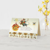 Vintage Halloween-Karte Karte (Gelbe Blume)