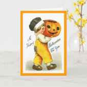 Vintage Halloween-Karte Karte (Gelbe Blume)