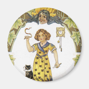 Vintage Halloween-Karte Magnet