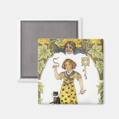 Vintage Halloween-Karte Magnet (Vorderseite/Rückseite)