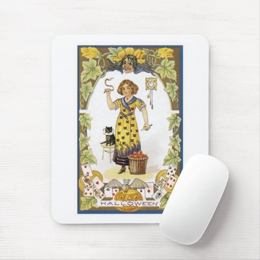 Vintage Halloween-Karte Mousepad (Mit Mouse)