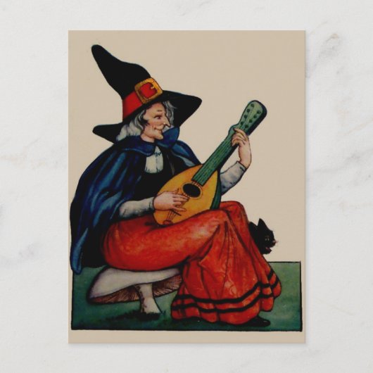 Vintage Halloween-Karte Postkarte (Vorderseite)