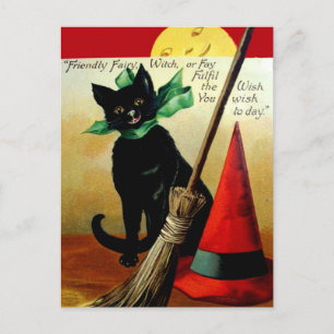 Vintage Halloween-Karte Postkarte