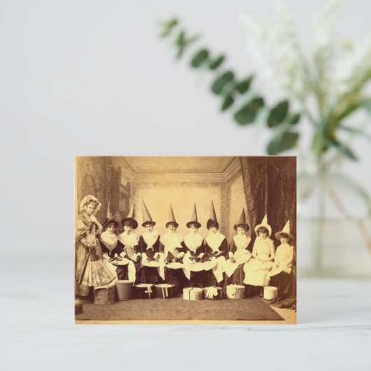 Vintage Halloween-Karte Postkarte (Stehend Vorderseite)