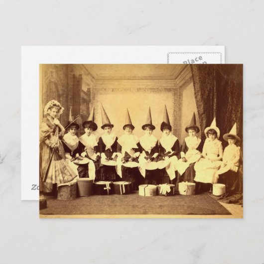 Vintage Halloween-Karte Postkarte (Vorne/Hinten)