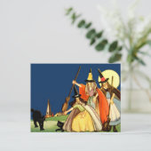 Vintage Halloween-Karte Postkarte (Stehend Vorderseite)