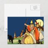 Vintage Halloween-Karte Postkarte (Vorne/Hinten)