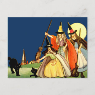 Vintage Halloween-Karte Postkarte