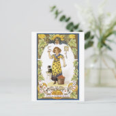 Vintage Halloween-Karte Postkarte (Stehend Vorderseite)