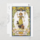 Vintage Halloween-Karte Postkarte (Vorne/Hinten)