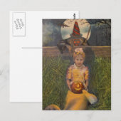 Vintage Halloween-Karte Postkarte (Vorne/Hinten)